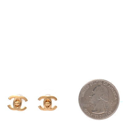 Chanel Metal CC Turnlock Earrings Gold 2 of 4