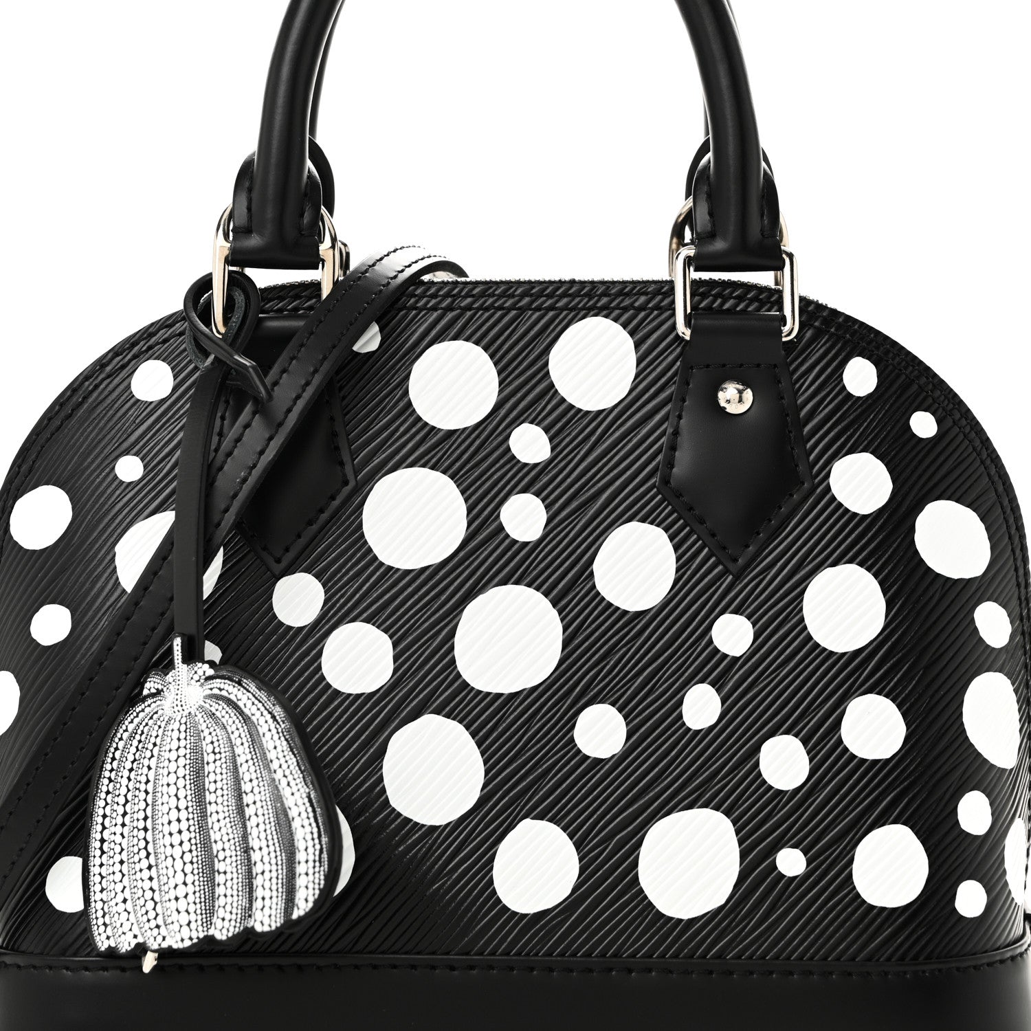 Louis Vuitton X YK Epi Alma BB Black White 7 of 9