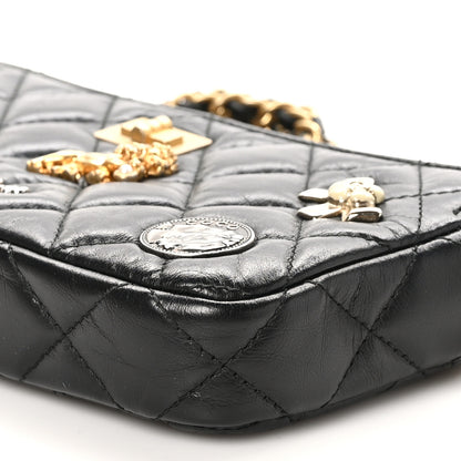 Chanel Aged Calfskin Lucky Charms 2.55 Reissue Small Clutch With Chain Black 12 of 12