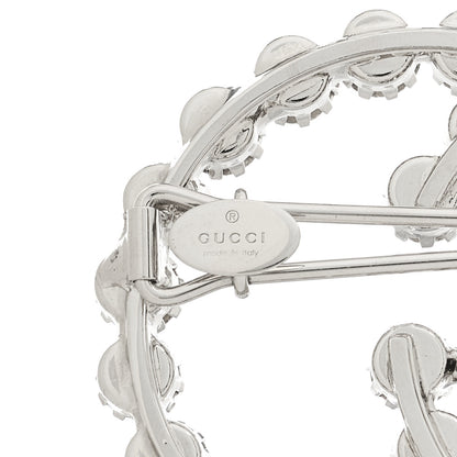 Gucci Crystal Interlocking G Hair Clip Silver 3 of 3