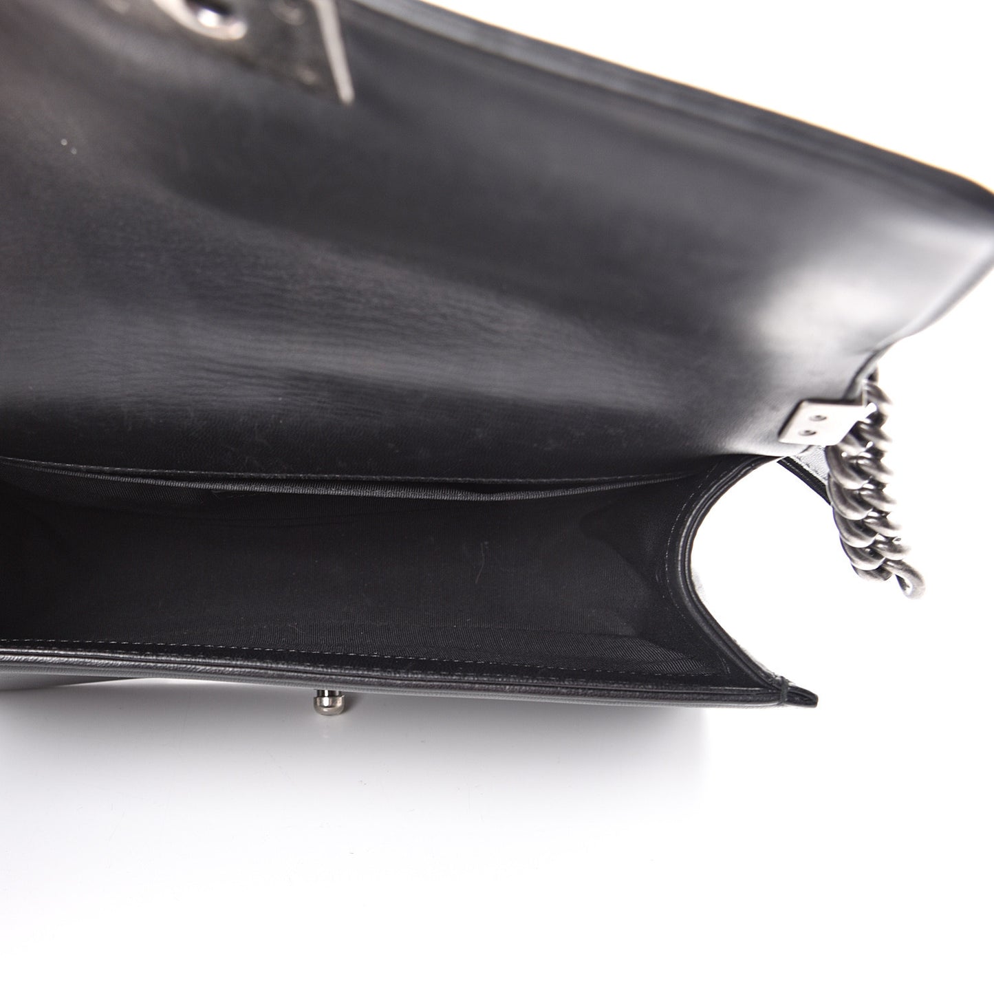 Lambskin Quilted Medium Boy Flap Black