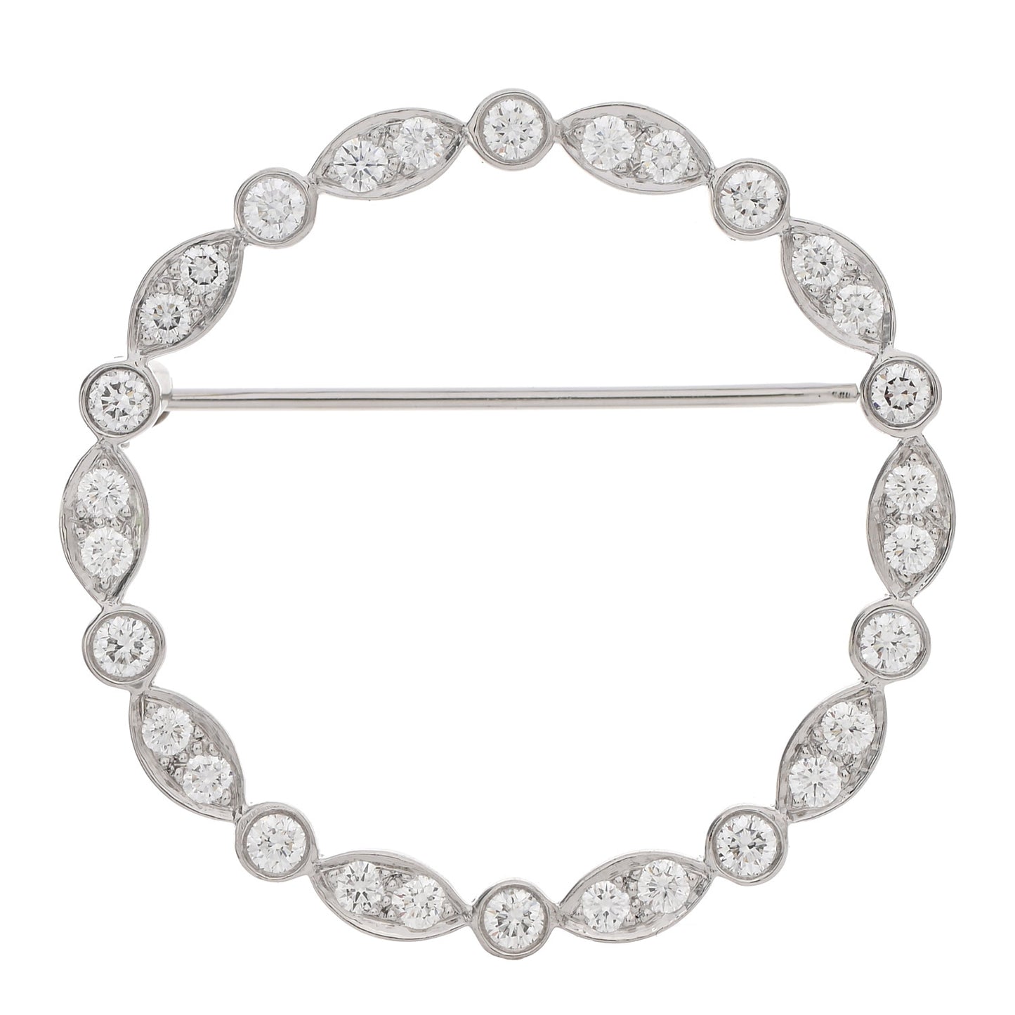 Platinum Diamond Jazz Pin Brooch