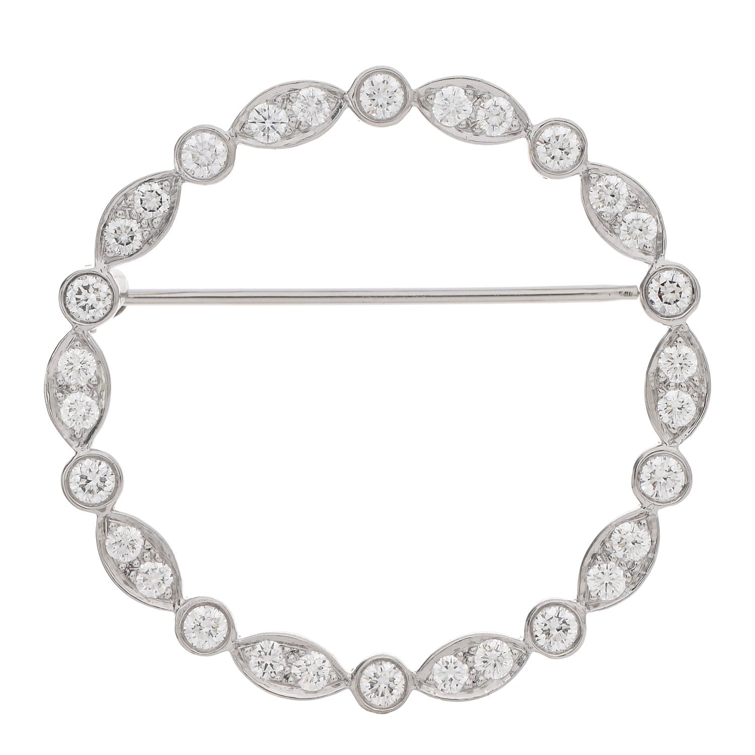 Tiffany Platinum Diamond Jazz Pin Brooch 1 of 4