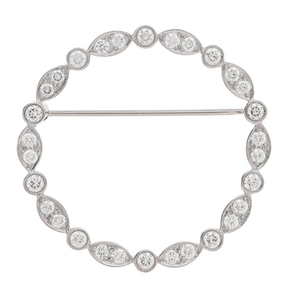 Tiffany Platinum Diamond Jazz Pin Brooch 1 of 4