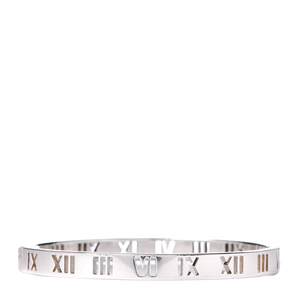 Tiffany Sterling Silver Atlas Pierced Hinged Bangle Bracelet 3 of 4