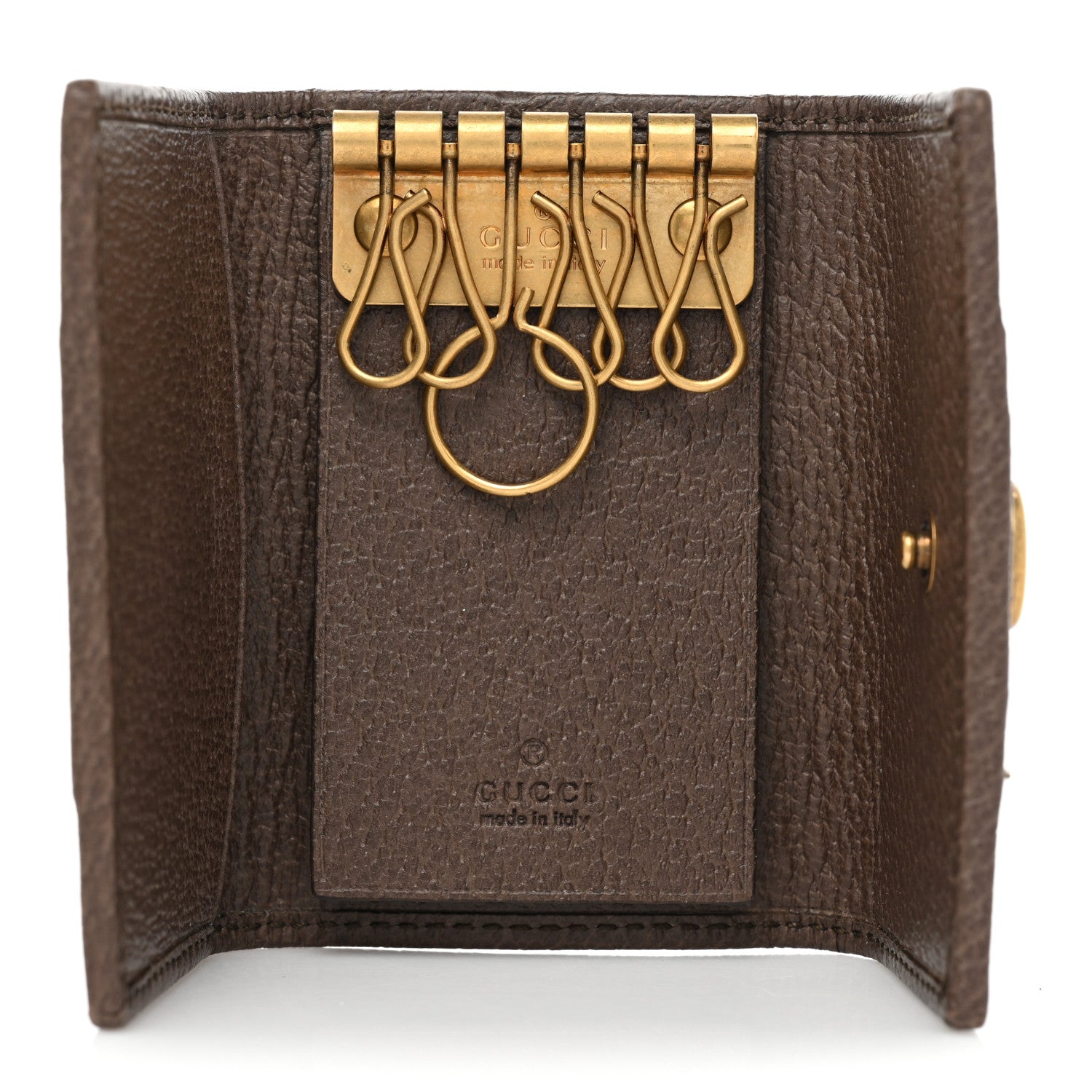 Gucci GG Supreme Monogram Web Ophidia 6 Key Holder Case Beige New Acero 5 of 8