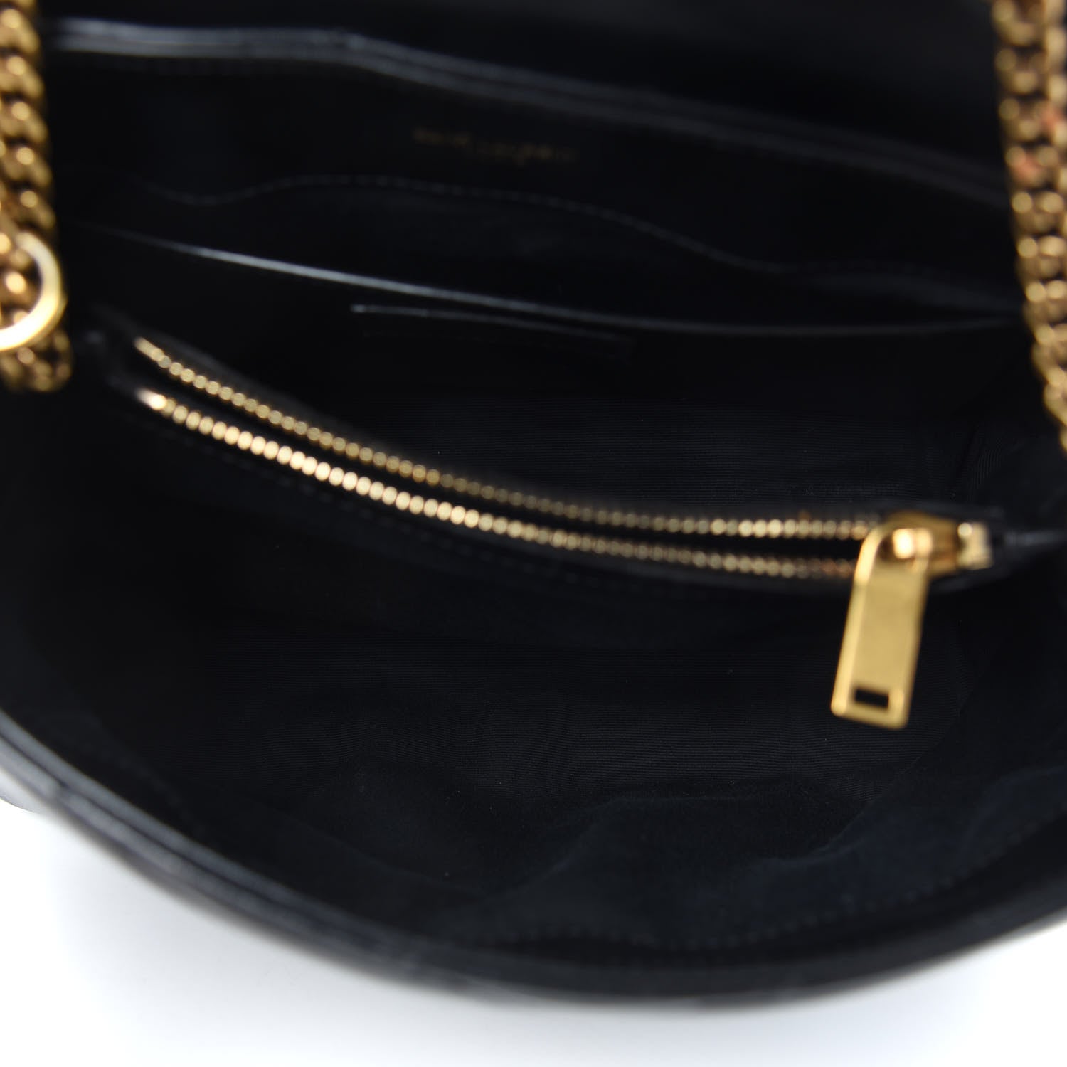 Saint Laurent Calfskin Y Quilted Monogram Small Loulou Chain Satchel Black 5 of 11