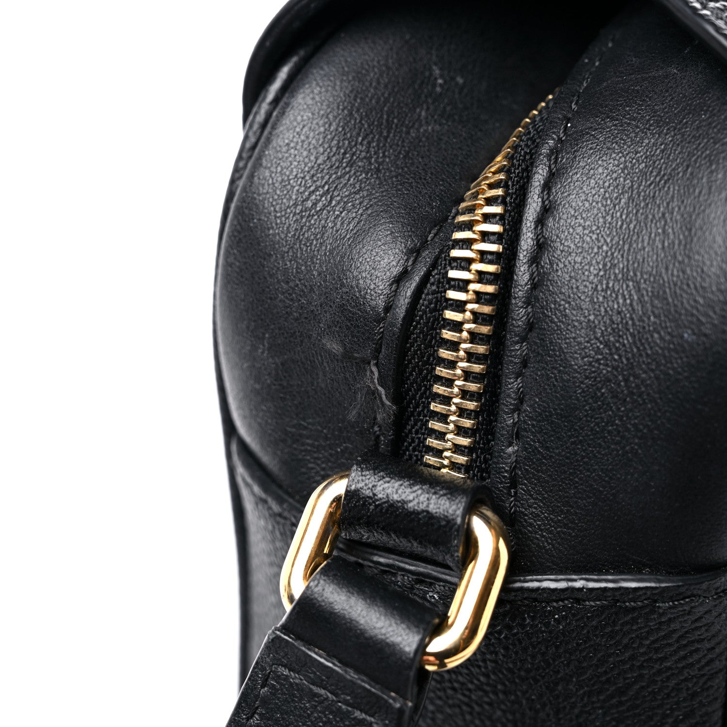 Burberry Soft Grain Calfskin Small Buckle Zip Bag Black 13 of 17