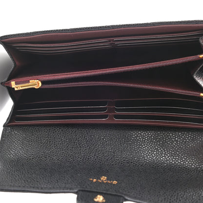 Chanel Caviar Quilted Large Gusset Flap Wallet Black 5 of 8