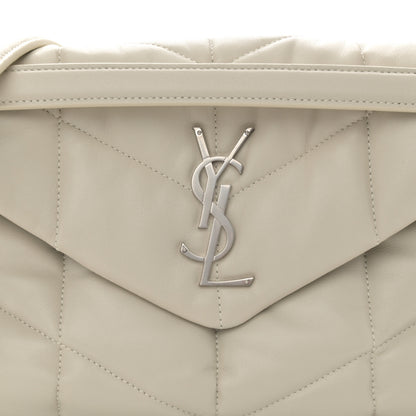 Saint Laurent Lambskin Quilted Toy Loulou Puffer Monogram Chain Satchel Crema Soft 8 of 10