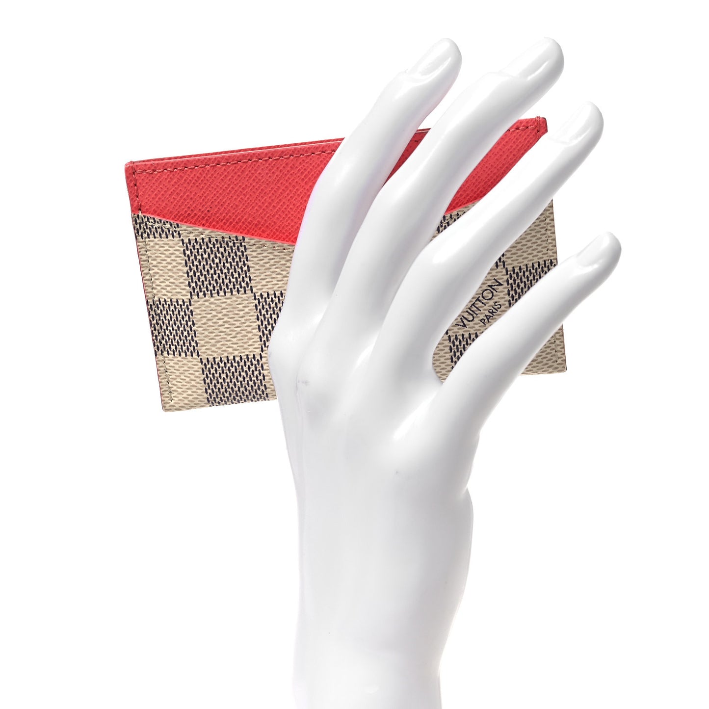 Damier Azur Daily Card Holder Rose Papaye