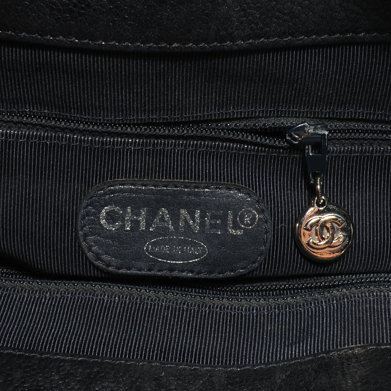 Chanel Caviar CC Shoulder Bag Navy Blue 7 of 8
