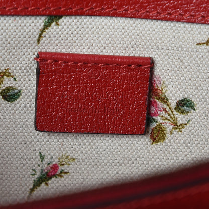 Gucci Calfskin Web Floral Embroidered Small Dionysus Shoulder Bag Hibiscus Red 6 of 11