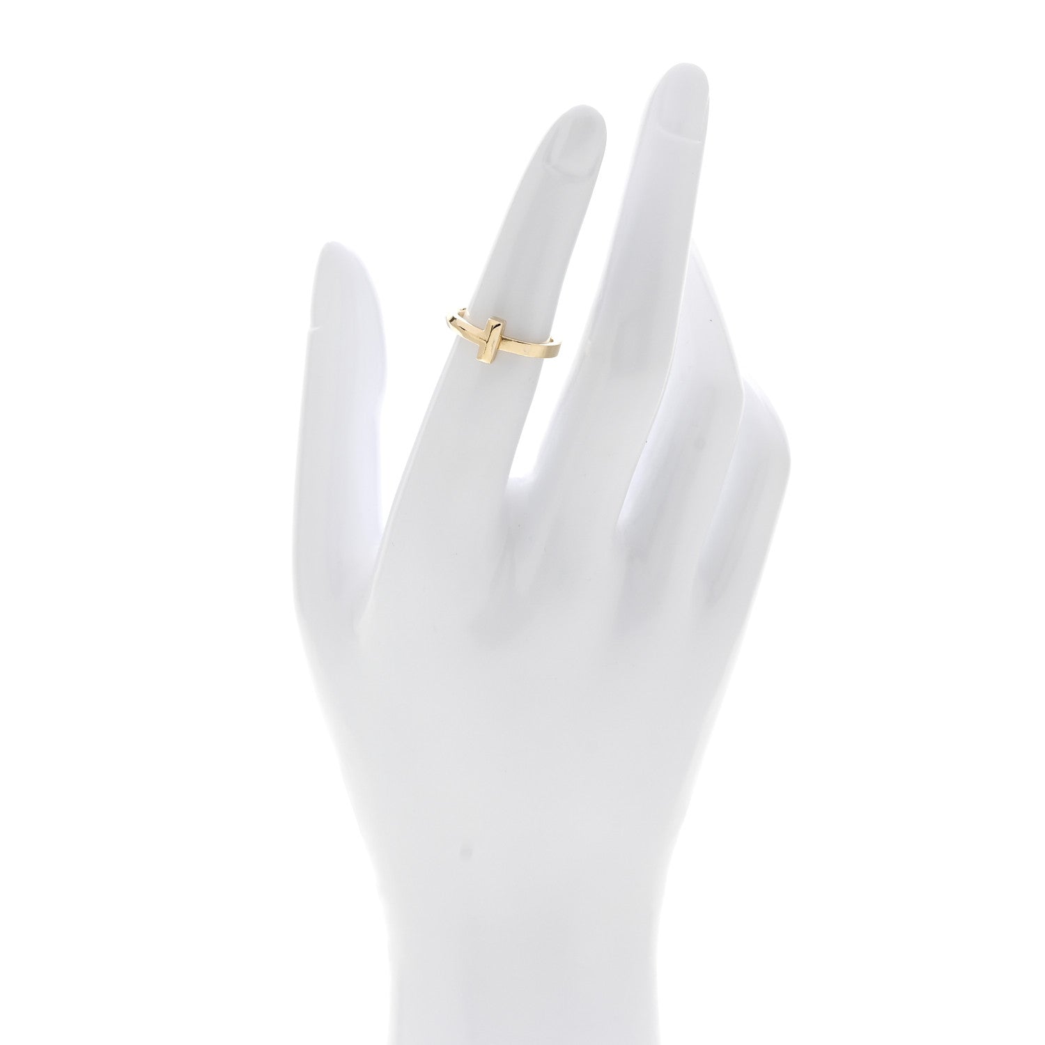 Tiffany 18K Yellow Gold T T1 Ring 49 5 2 of 5