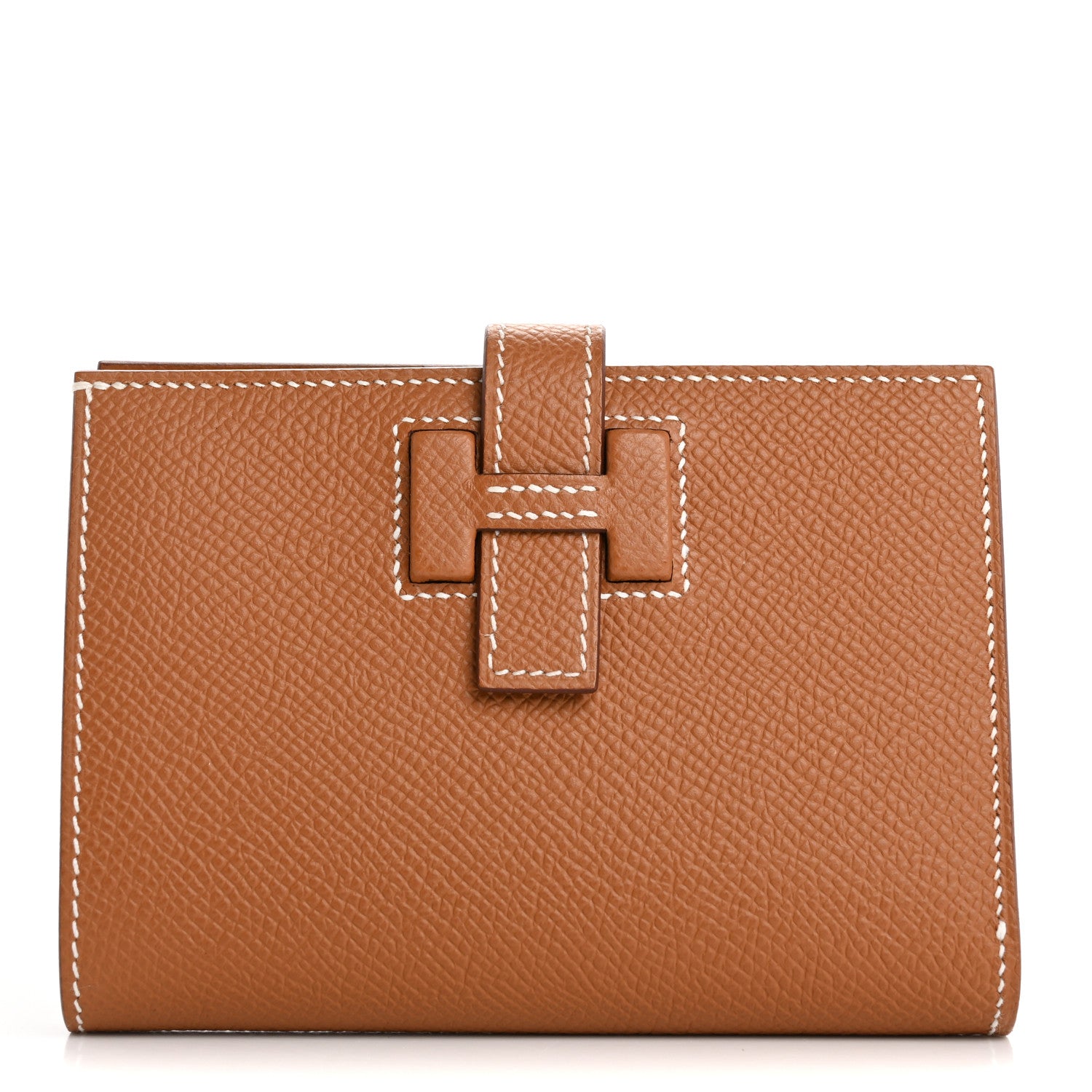 Hermes Epsom New H Passant Compact Wallet Gold 1 of 8