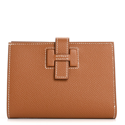 Hermes Epsom New H Passant Compact Wallet Gold 1 of 8