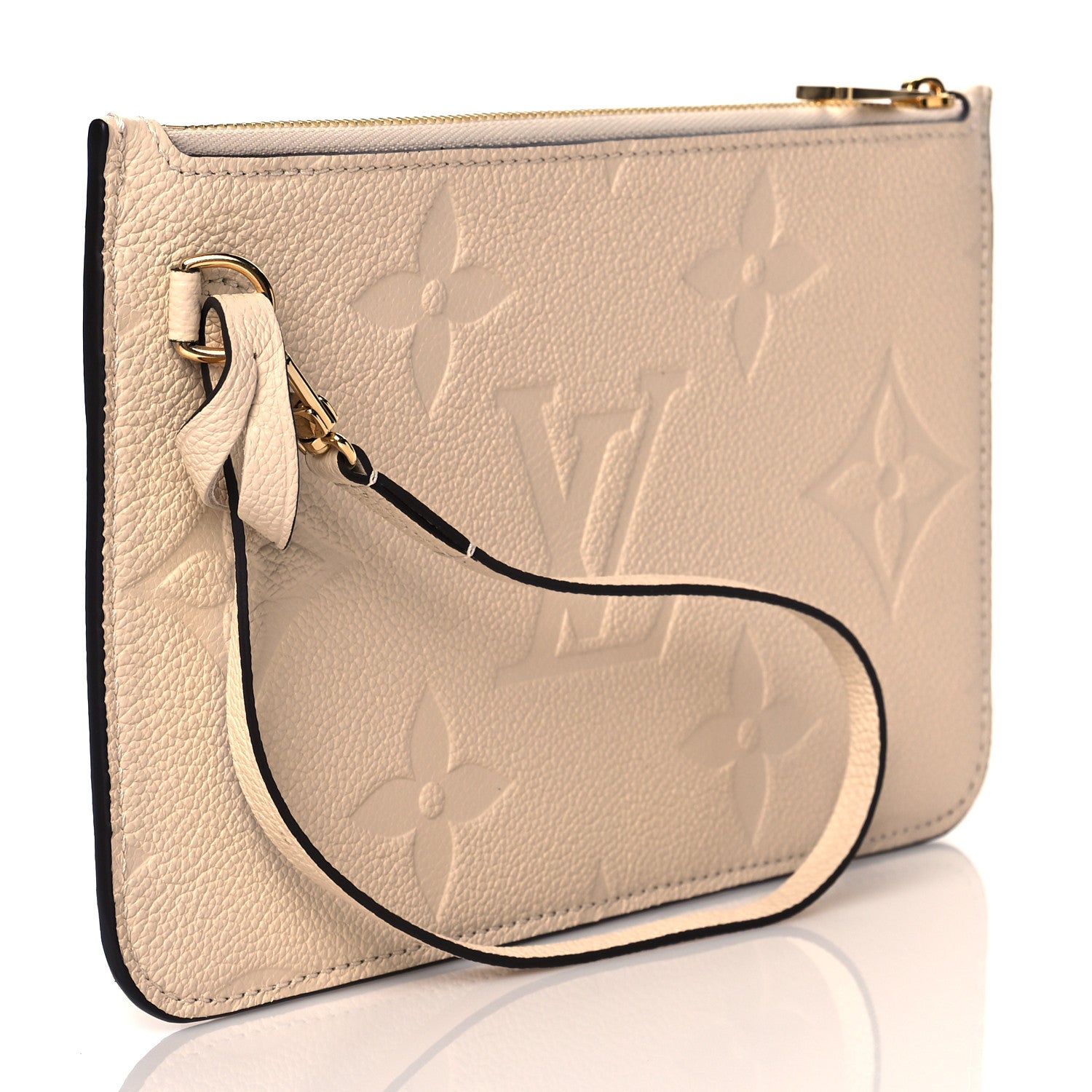 Louis Vuitton Empreinte Monogram Giant Neverfull MM Pochette Cream 2 of 8