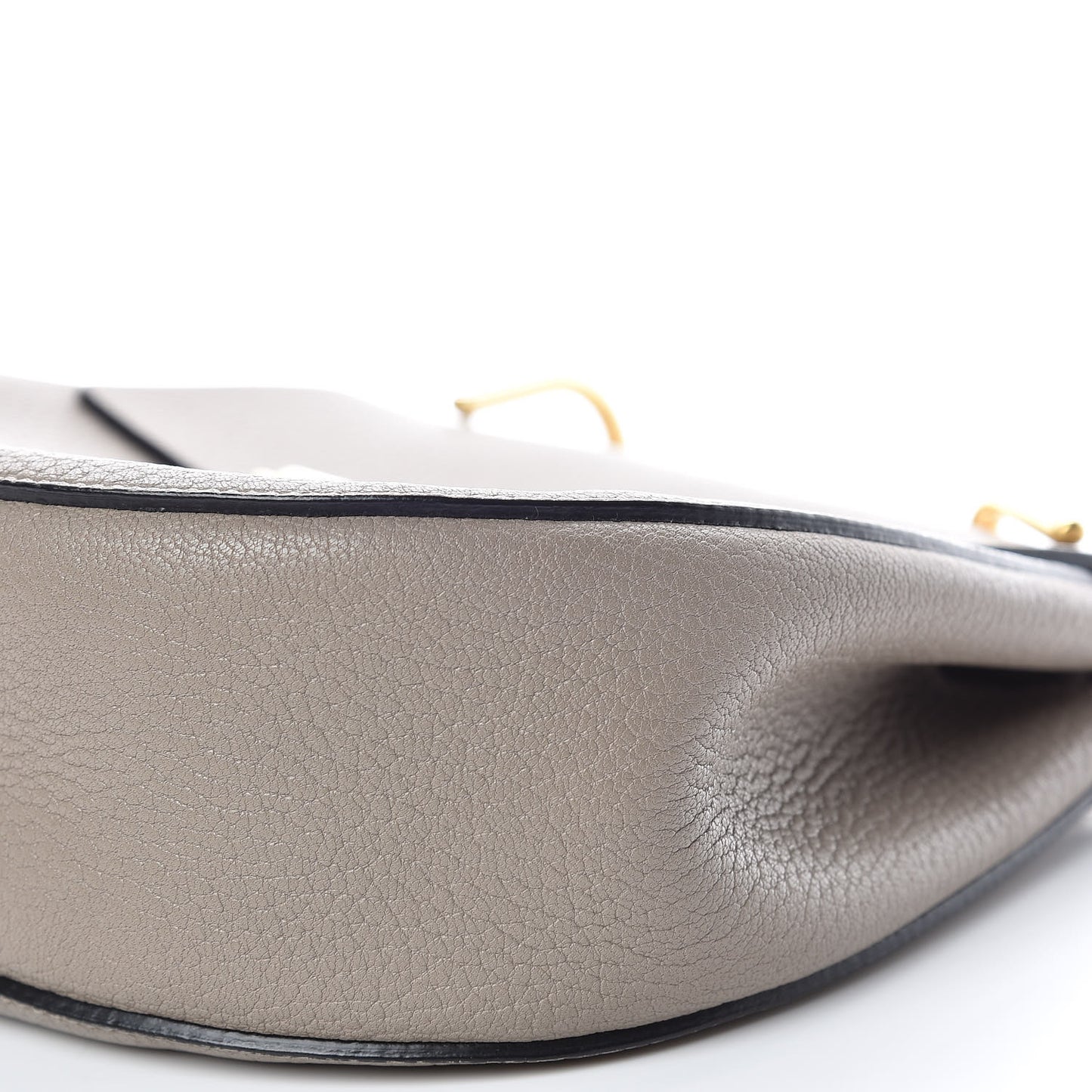 Grained Lambskin Drew Shoulder Bag Motty Grey