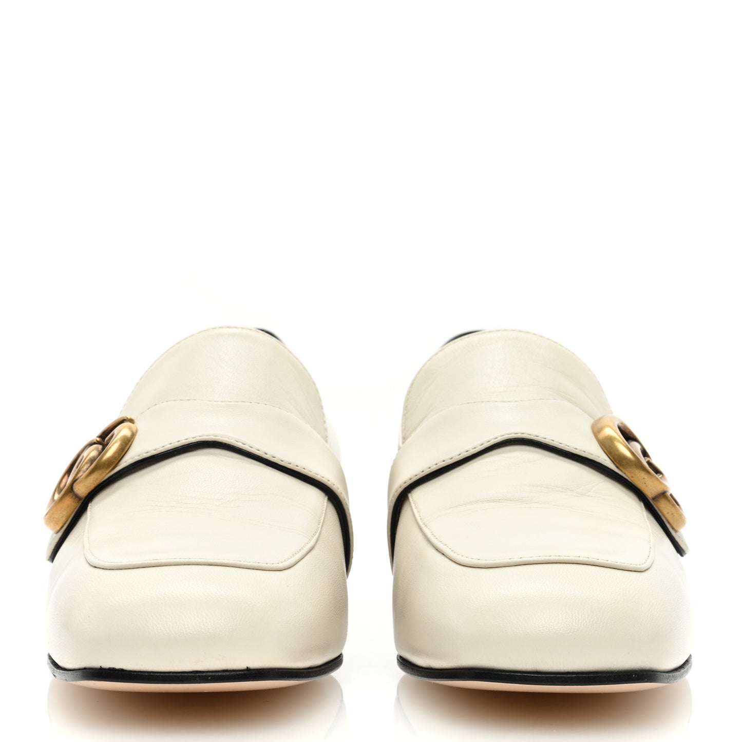 Malaga Kid Womens GG Marmont Loafers 38 Mystic White