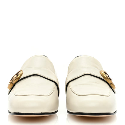 Gucci Malaga Kid Womens GG Marmont Loafers 38 Mystic White 3 of 8