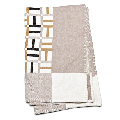 Hermes Cashmere Facade Avalon Blanket Sable 3 of 4