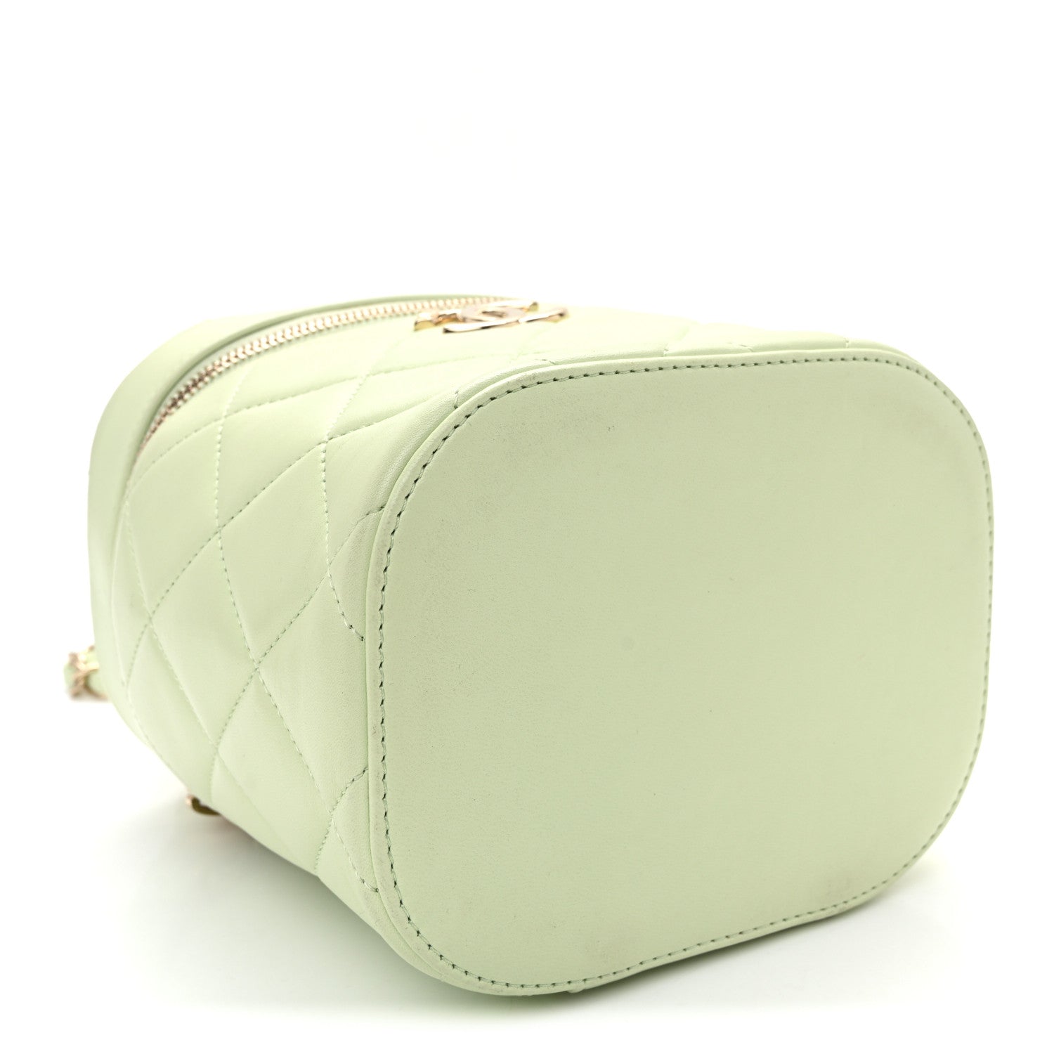 Chanel Lambskin Quilted Trendy Vanity Case Light Green 4 of 11