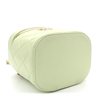 Chanel Lambskin Quilted Trendy Vanity Case Light Green 4 of 11