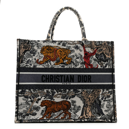 Christian Dior Canvas Embroidered Large Dioriviera Toile De Jouy Book Tote Multicolor 1 of 11