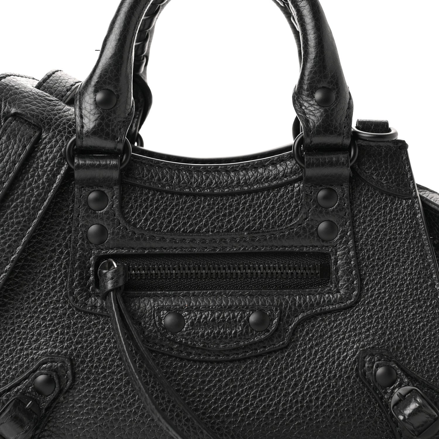 Balenciaga Grained Calfskin Neo Classic Black Hardware Nano City Crossbody Black 7 of 9