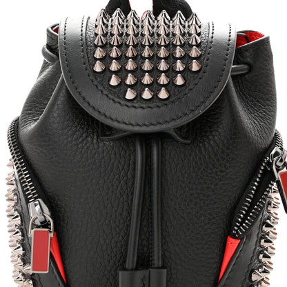 Christian Louboutin Calfskin Spiked Mini Explorafunk Keyring Bag Black 7 of 11
