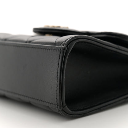 Chanel Lambskin Quilted Top Handle Flap Clutch With Chain Black 10 of 11