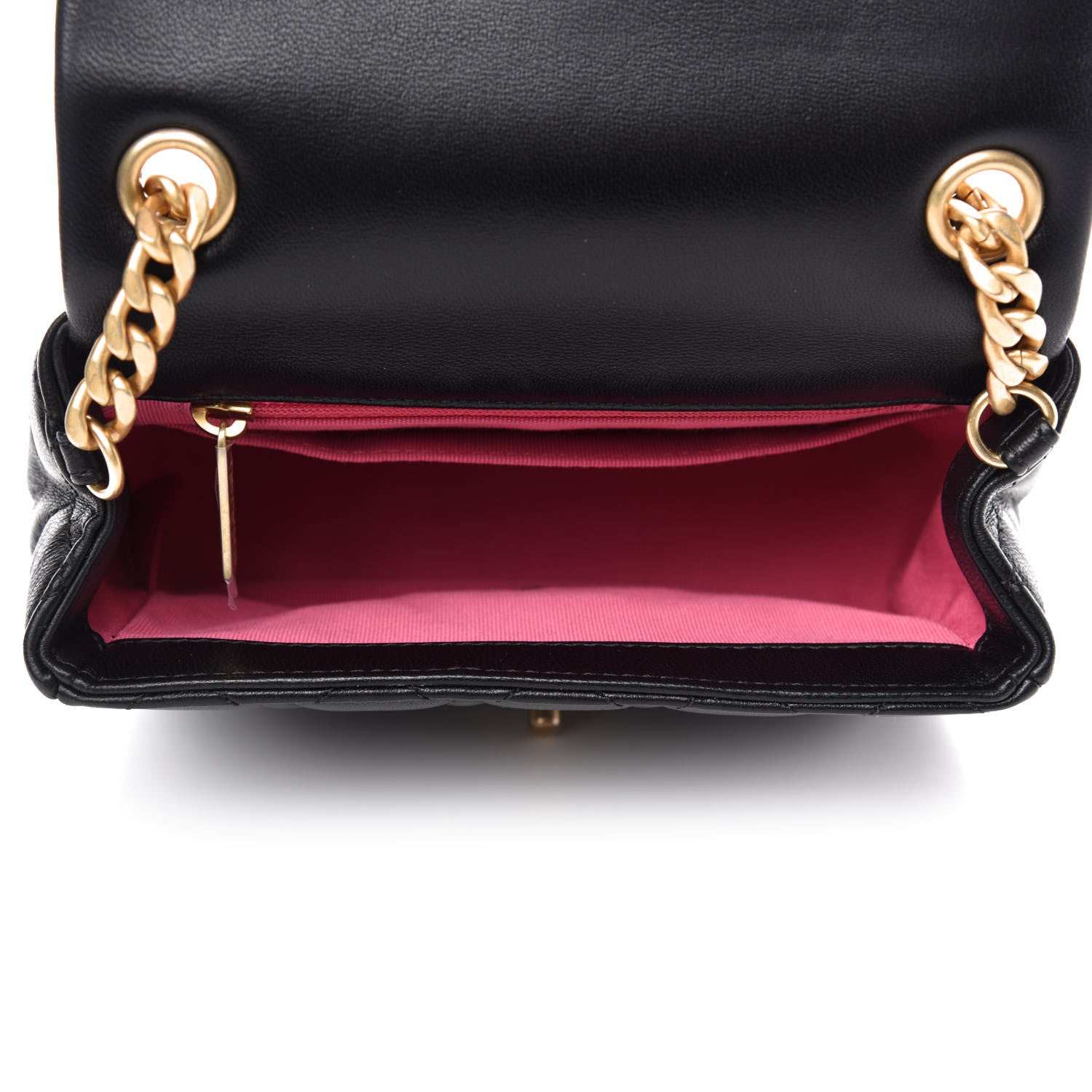 Chanel Lambskin Resin Quilted Mini Pearl Samba Square Flap Black 5 of 10