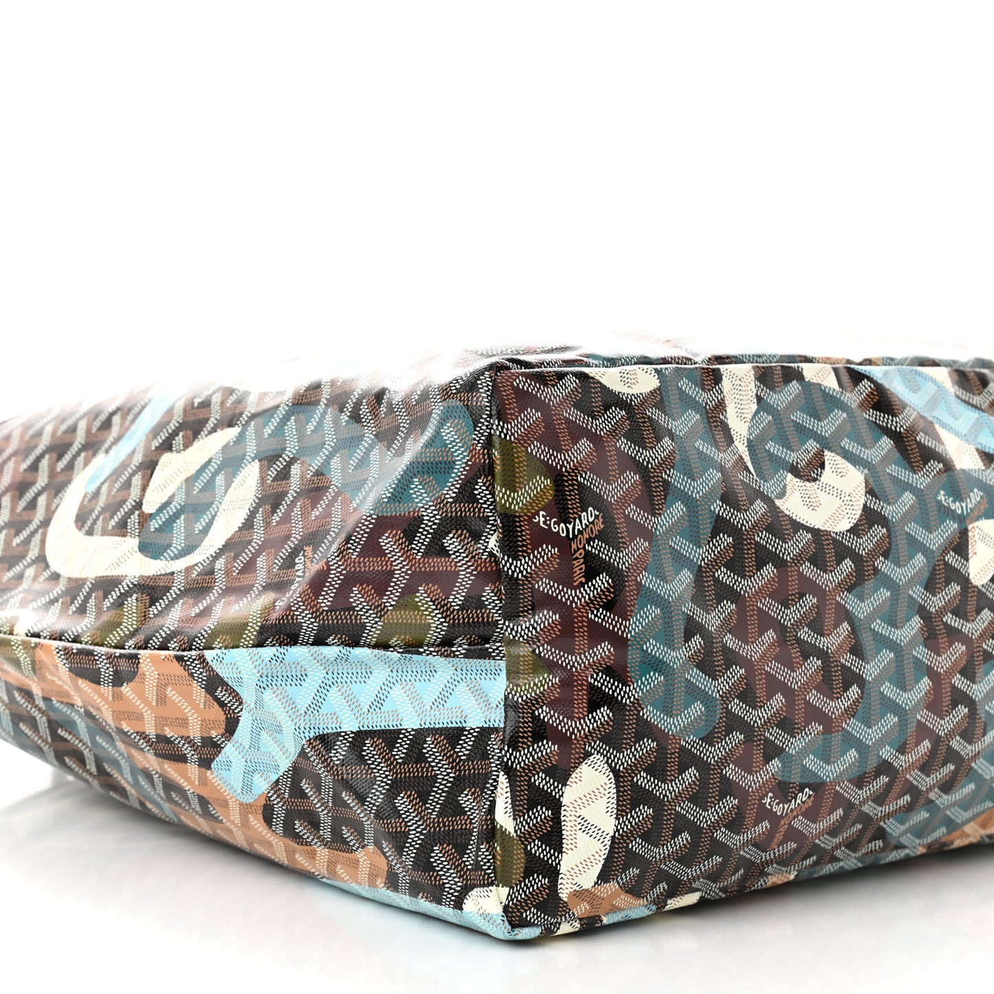 Goyardine Saint Louis Lettres Camouflage GM Black Blue
