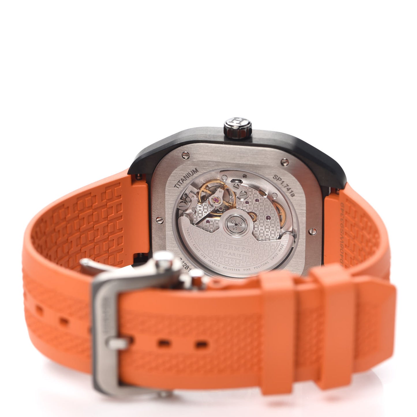 DLC Coated Titanium Rubber 39mm H08 Automatic Watch Orange