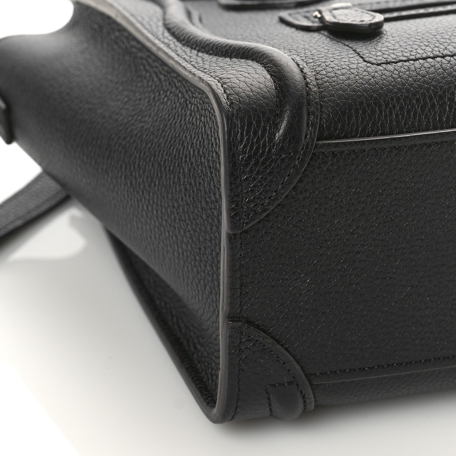 Celine Drummed Calfskin Nano Luggage Black 7 of 8