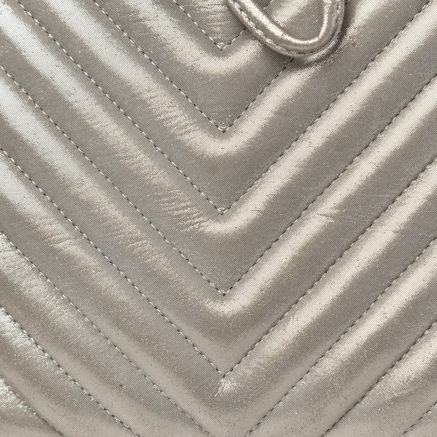 Chanel Metallic Calfskin Chevron Quilted Urban Spirit Backpack Silver 10 of 14