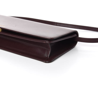 Saint Laurent Smooth Calfskin Medium Marquage Clutch Bordeaux 6 of 9