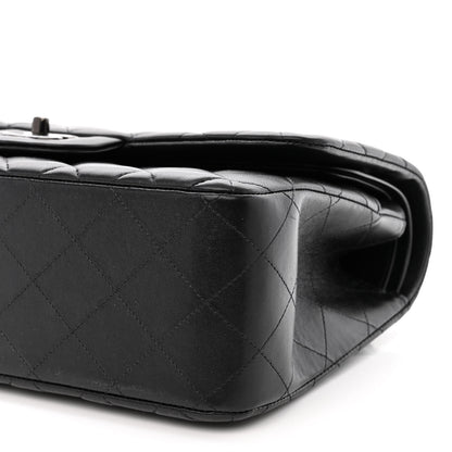 Chanel Lambskin Quilted Jumbo Double Flap So Black 10 of 10