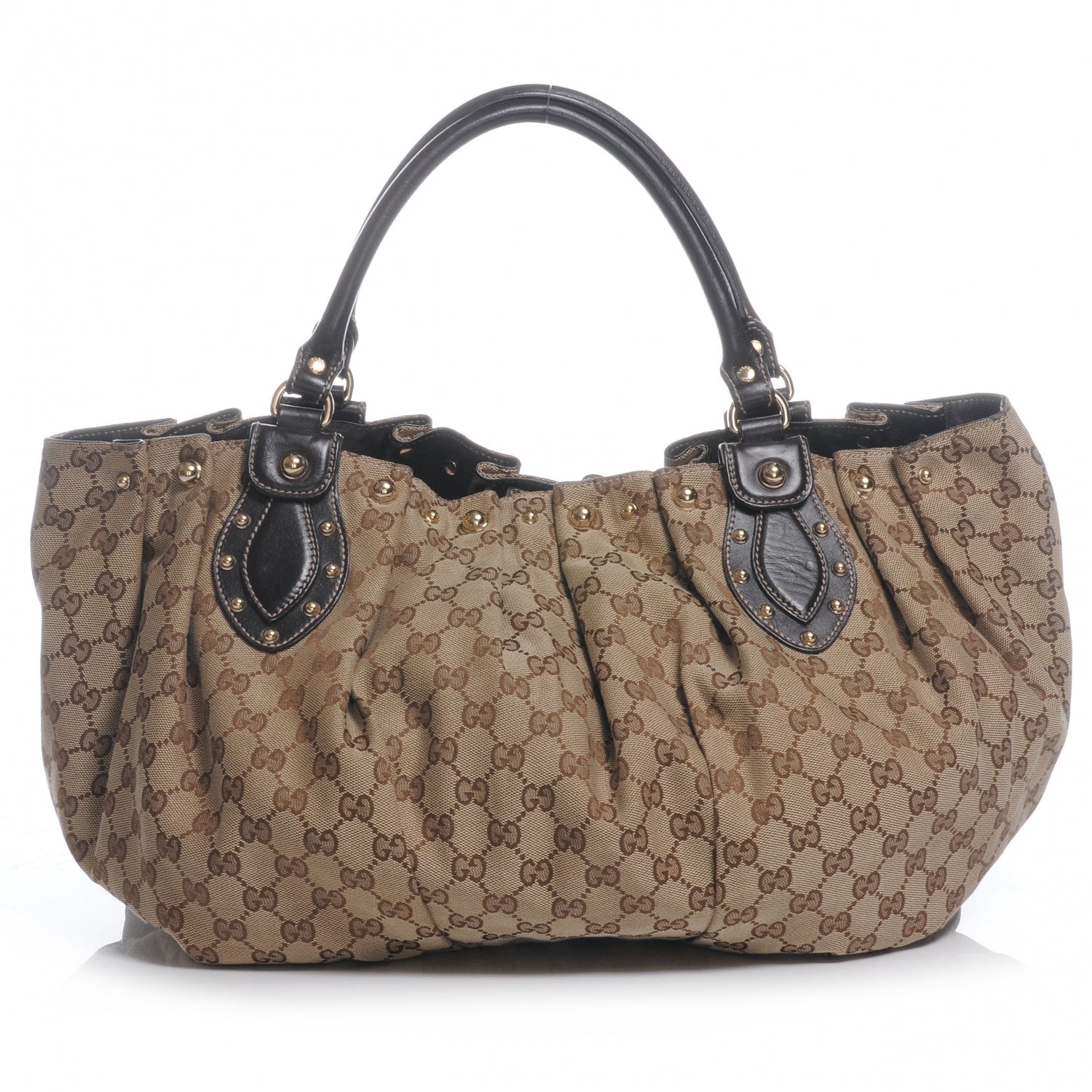 Gucci Monogram Studded Pelham Tote Brown 1 of 7