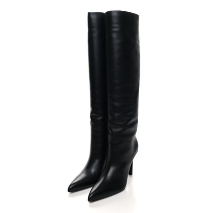 Saint Laurent Smooth Calfskin 90 Kidd Knee High Boots 39 Black 3 of 9