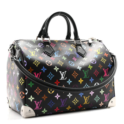 Louis Vuitton LV X TM Monogram Multicolor Speedy Soft 30 Black 2 of 9
