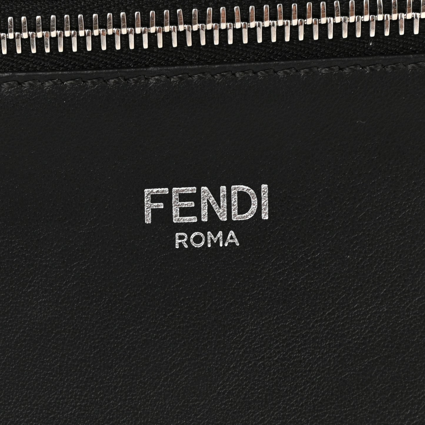 Cuoio Romano Vitello Cover Glazed Fabric Bi-Color FF 1974 Mini Peekaboo I SEE U Satchel Black Mimosa Tobacco Moro