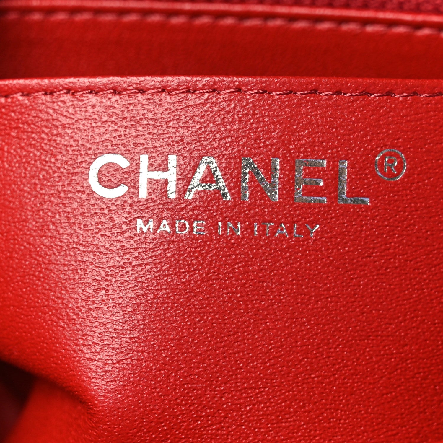 Chanel Lambskin Quilted Mini Square Flap Dark Red 5 of 9