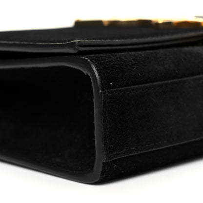 Saint Laurent Suede Small Classic Monogram Kate Tassel Satchel Black 7 of 9