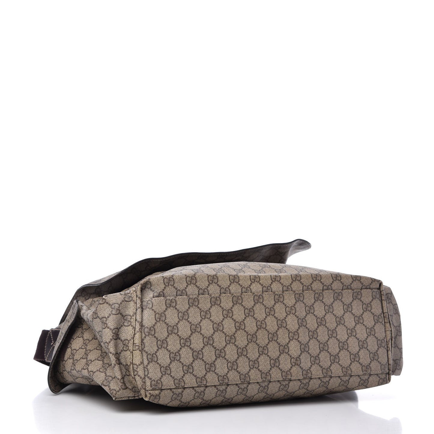 GG Plus Monogram Messenger Diaper Bag Dark Brown