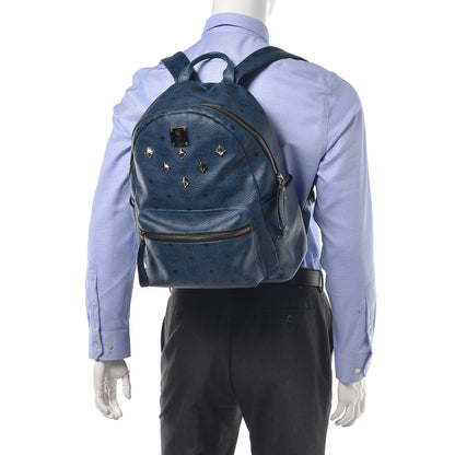 MCM Visetos Medium Sprinkle Stud Stark Backpack Blue 2 of 14