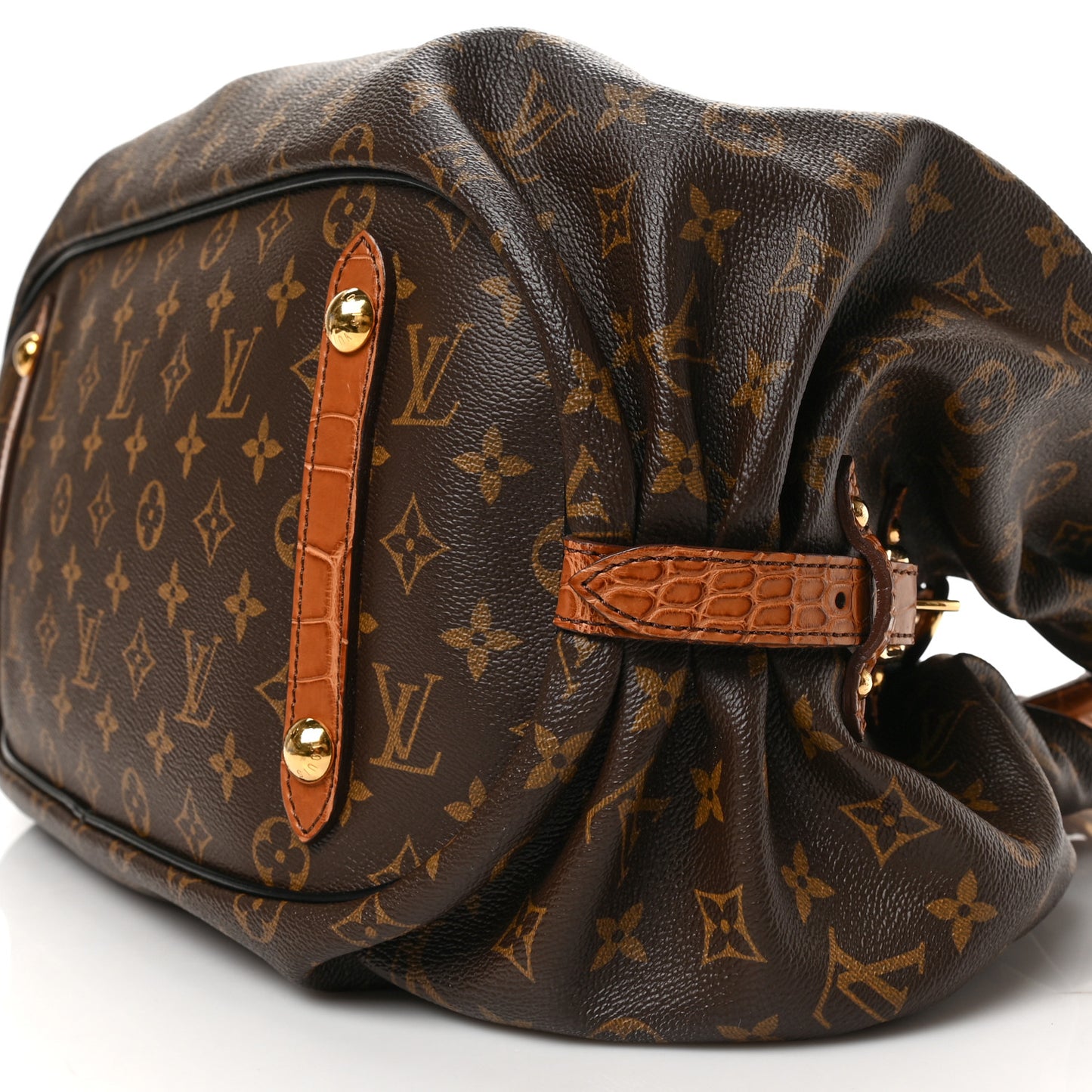 Monogram Alligator Trim Mahina XL