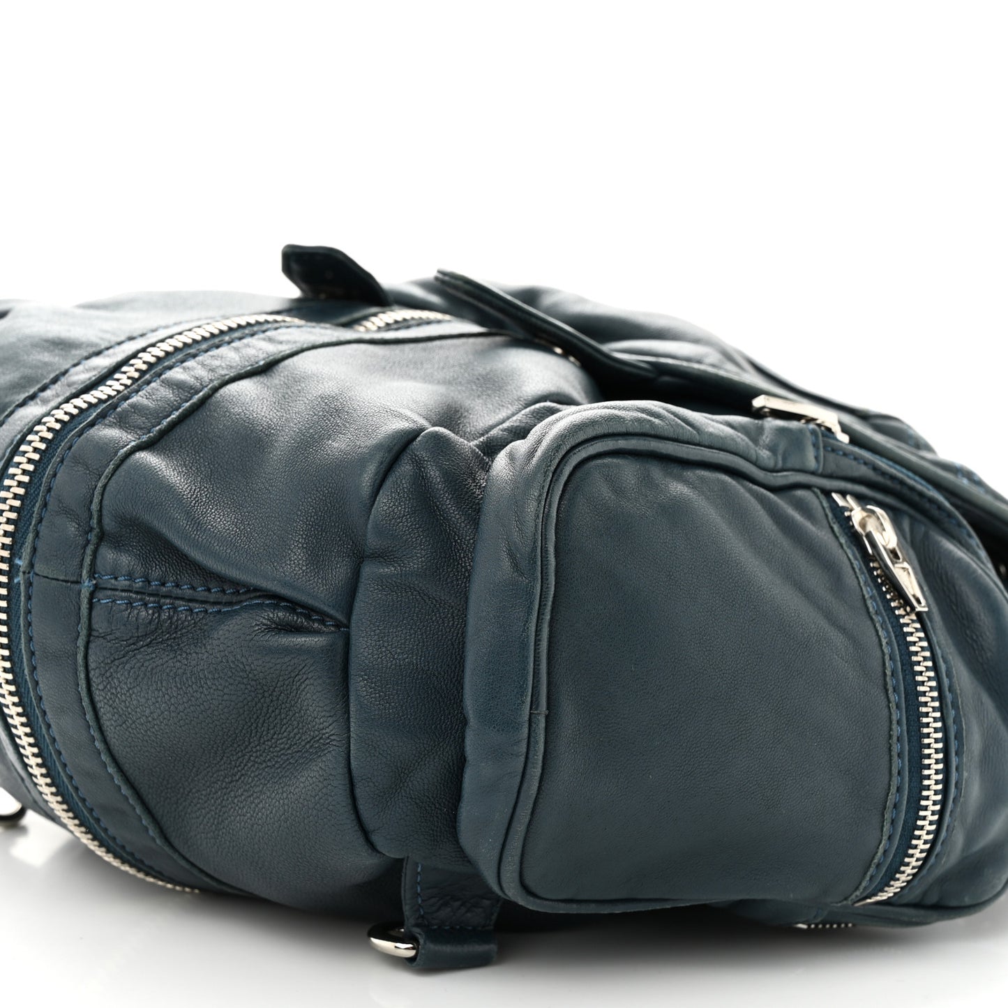 Lambskin Mini Marti Backpack Petrol Rhodium Hardware