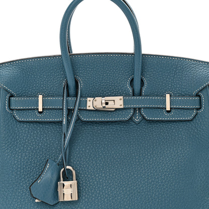 Hermes Togo Birkin 25 Blue Jean 8 of 12