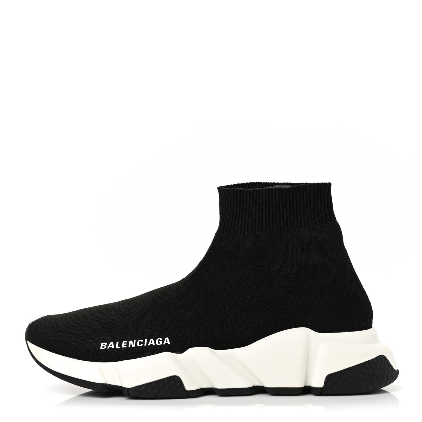 Neoprene Knit Womens Speed Sneakers 37 Black White